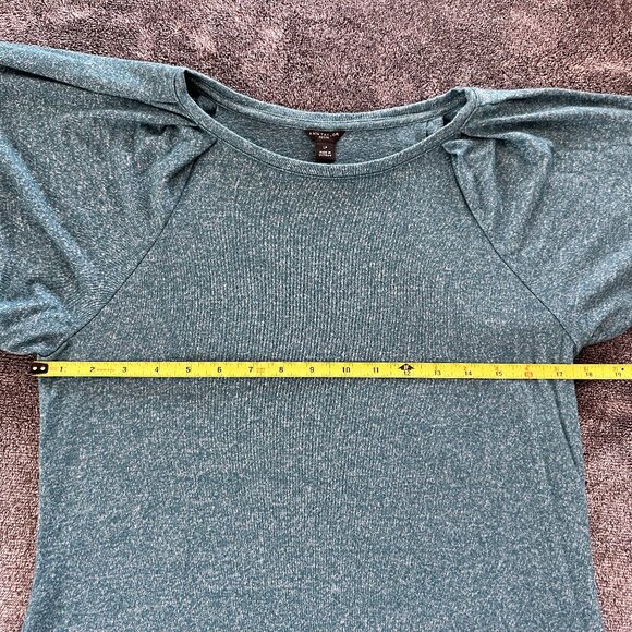 Ann Taylor Women's Green Short Sleeve Blouse Top, Size Large Petite (LP) - Picture 6 of 6
